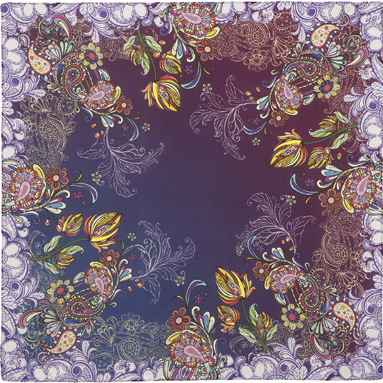 Foulard en soie "Magie du matin"