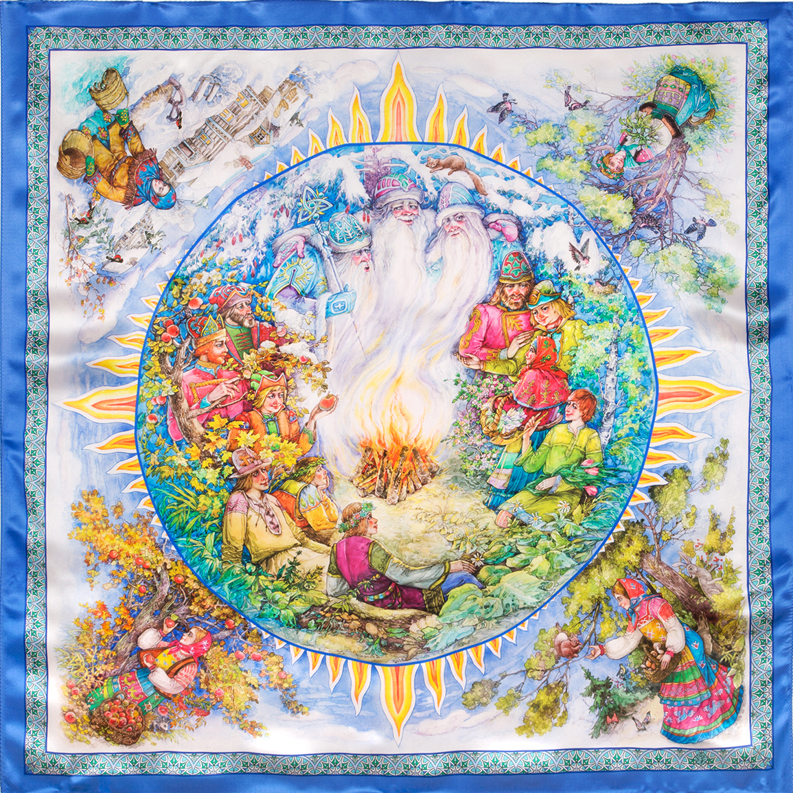 Foulard en soie "Contes Russes"