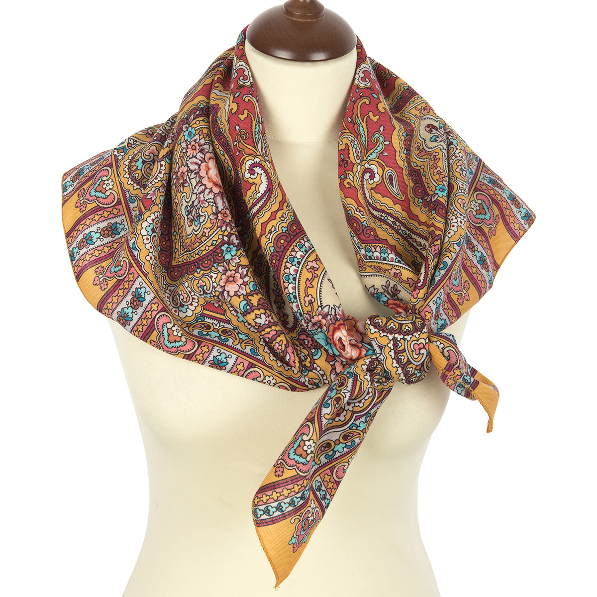 Foulard en laine "Feuilles d`automne