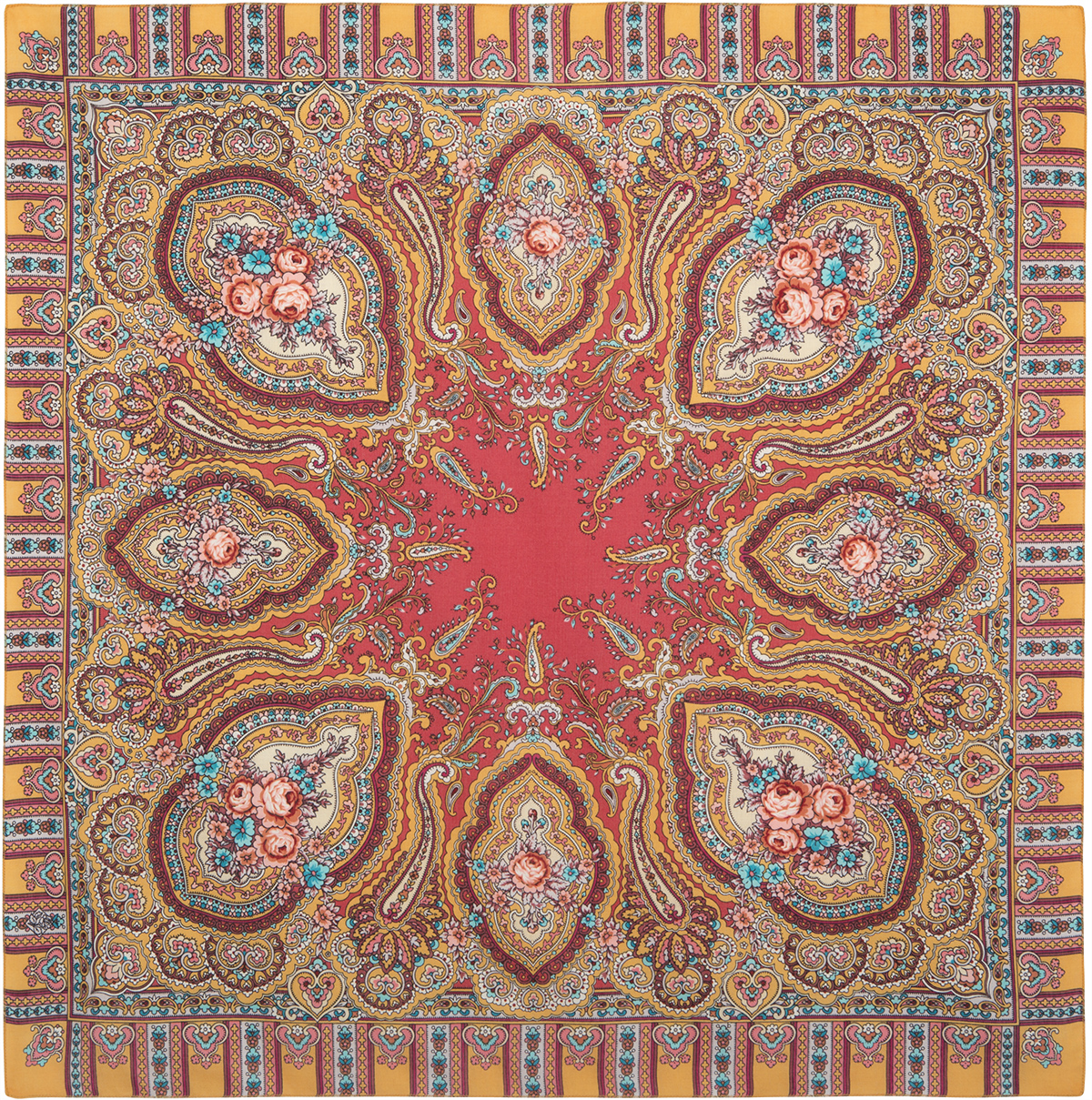 Foulard en laine "Feuilles d`automne