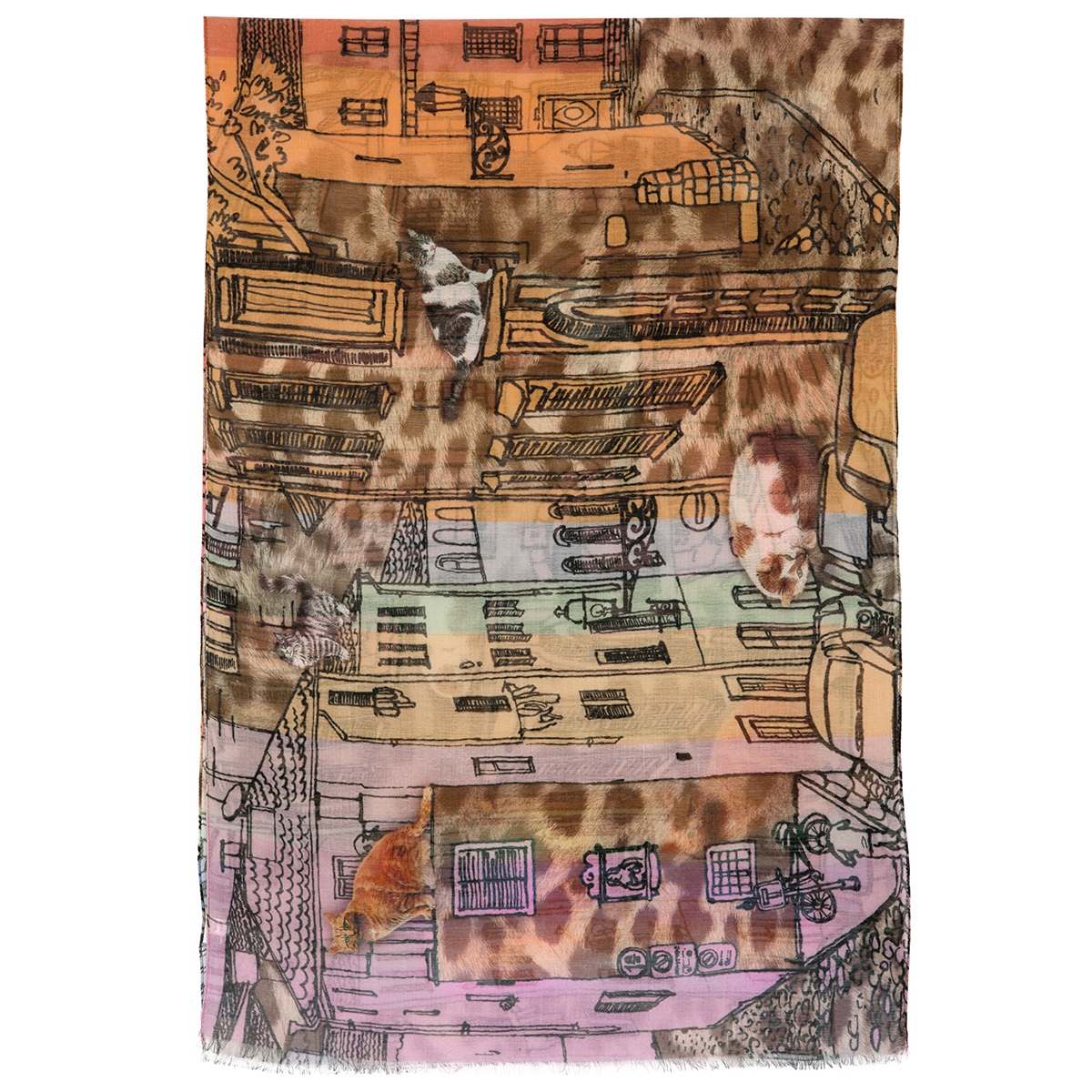 Écharpe "Monde de chats"