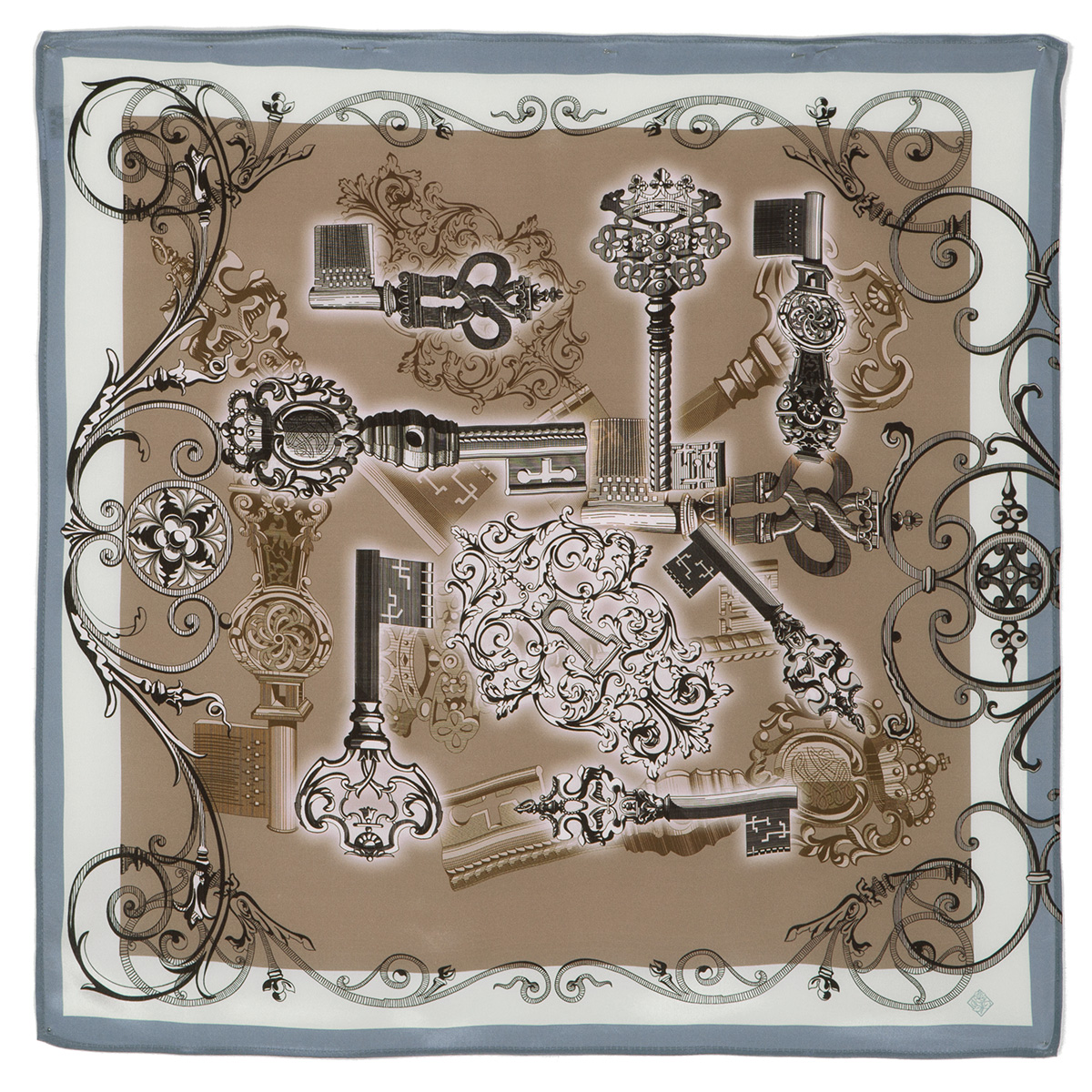 Foulard en soie "Clefs"