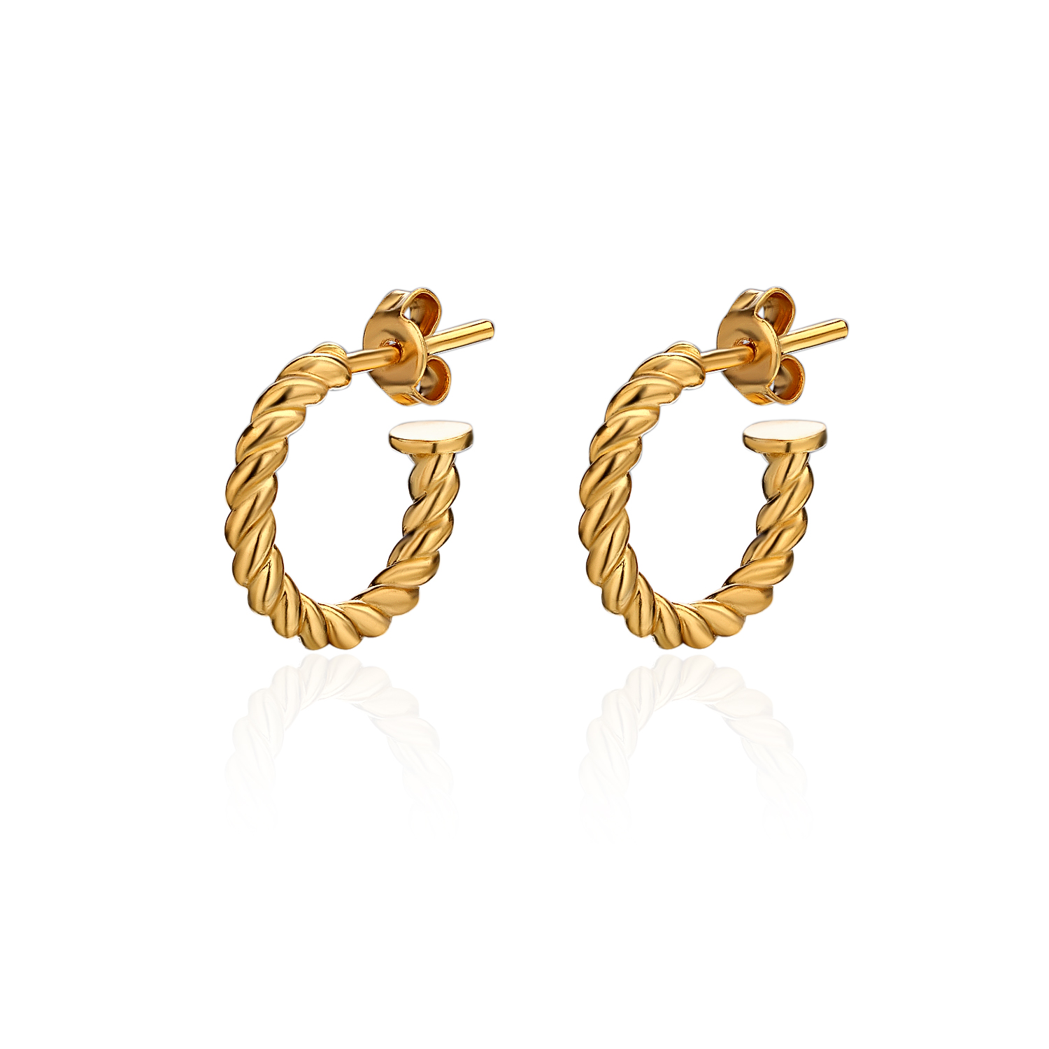 Серьги HELIX RINGS серебро