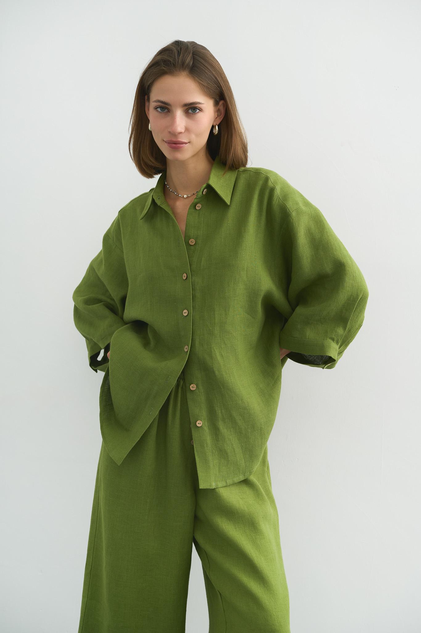 Рубашка льняная Veter Lime