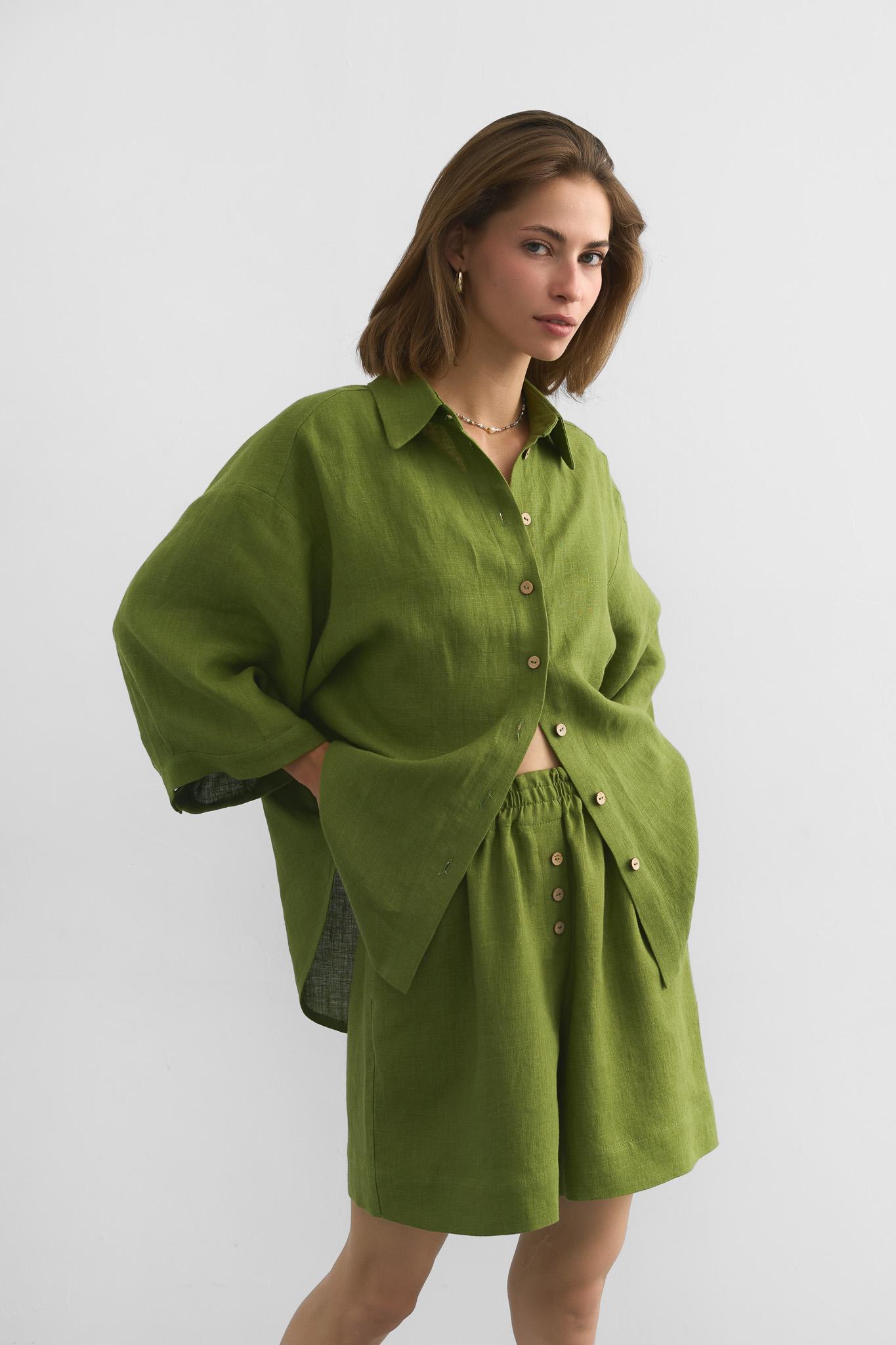 Рубашка льняная Veter Lime