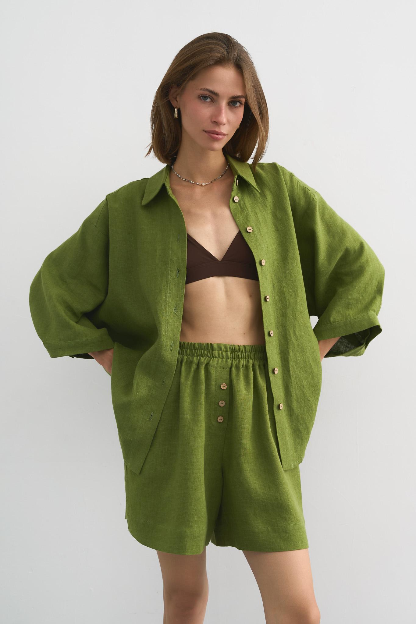 Рубашка льняная Veter Lime