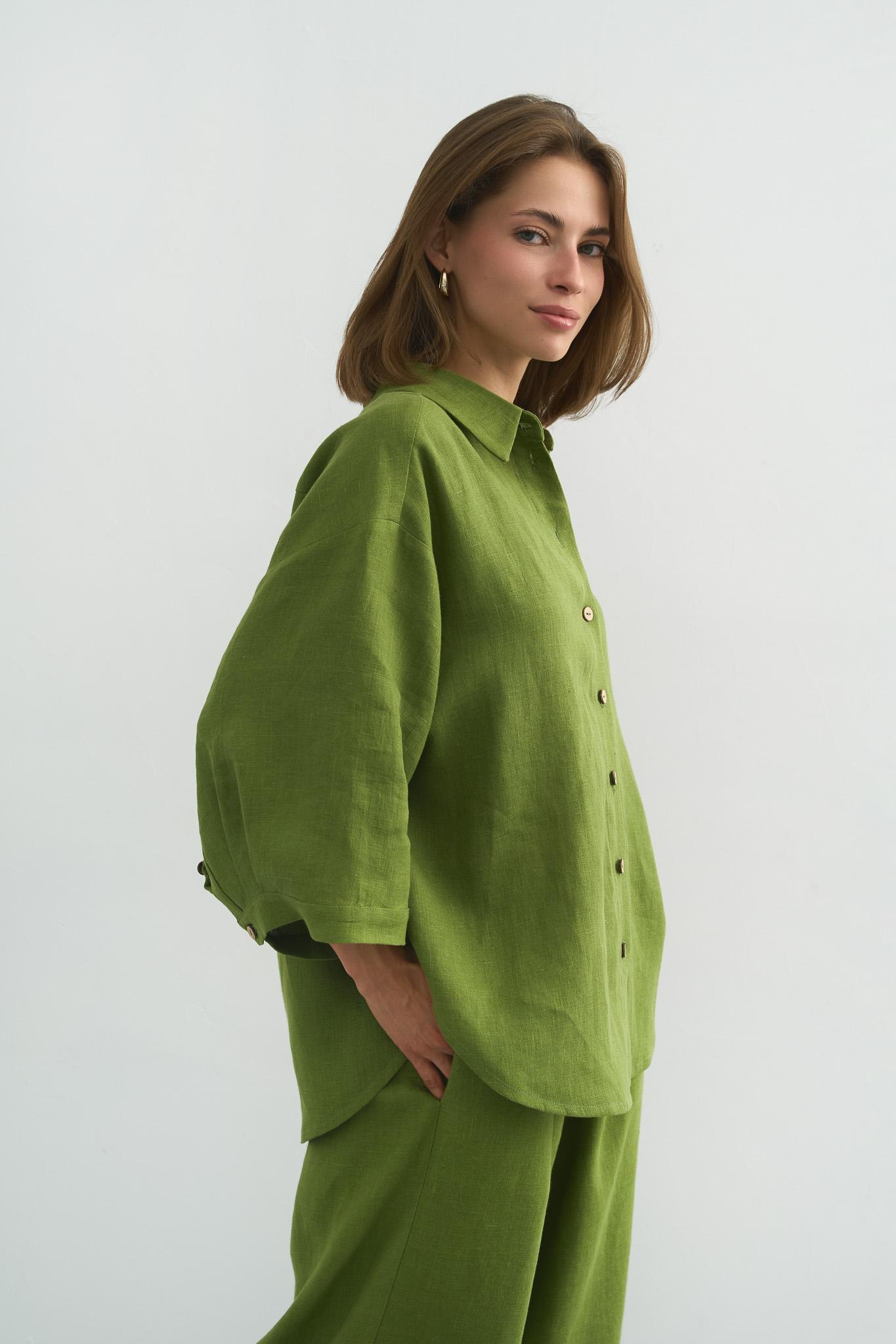 Рубашка льняная Veter Lime