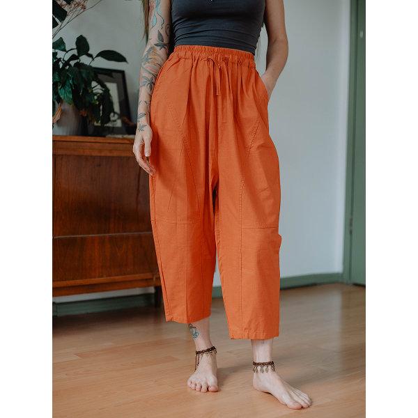 Бавовняні морквʼяні штани-банани