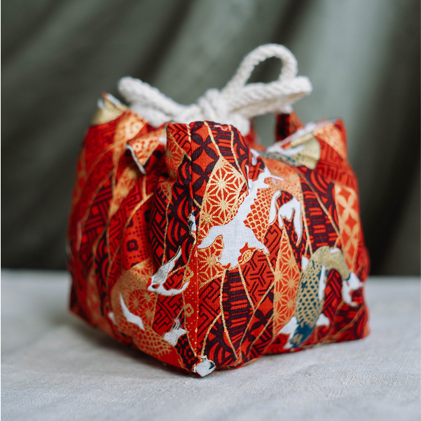 Чохол для посуду червоний з рибами 13 см