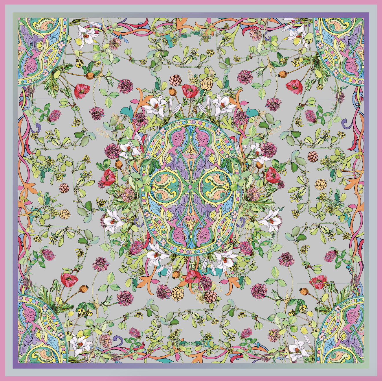 Платок "Amor et pulchitrude" ("Любовь и Красота")