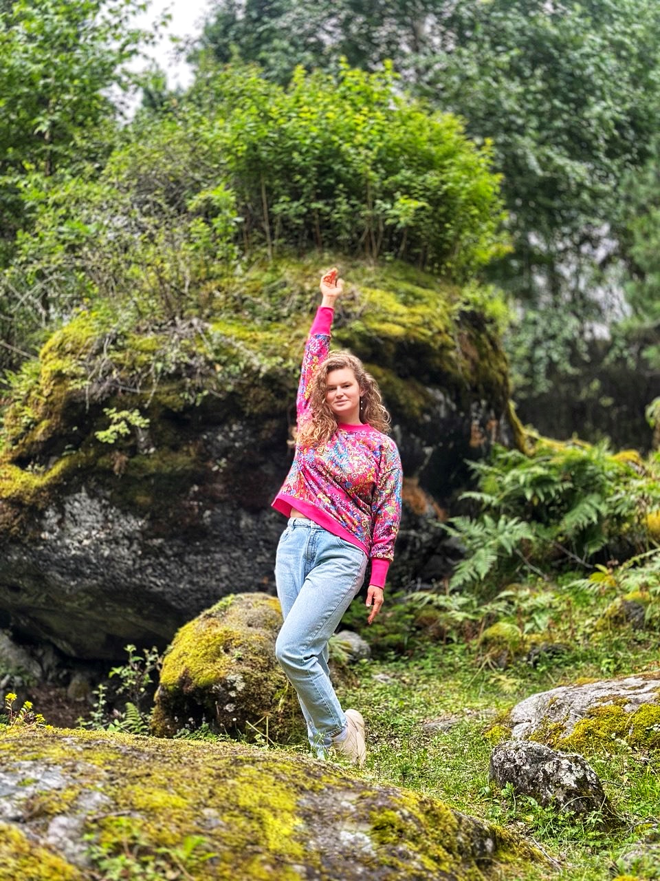 Свитшот "Lux ab intus" ("Свет изнутри") Розовый