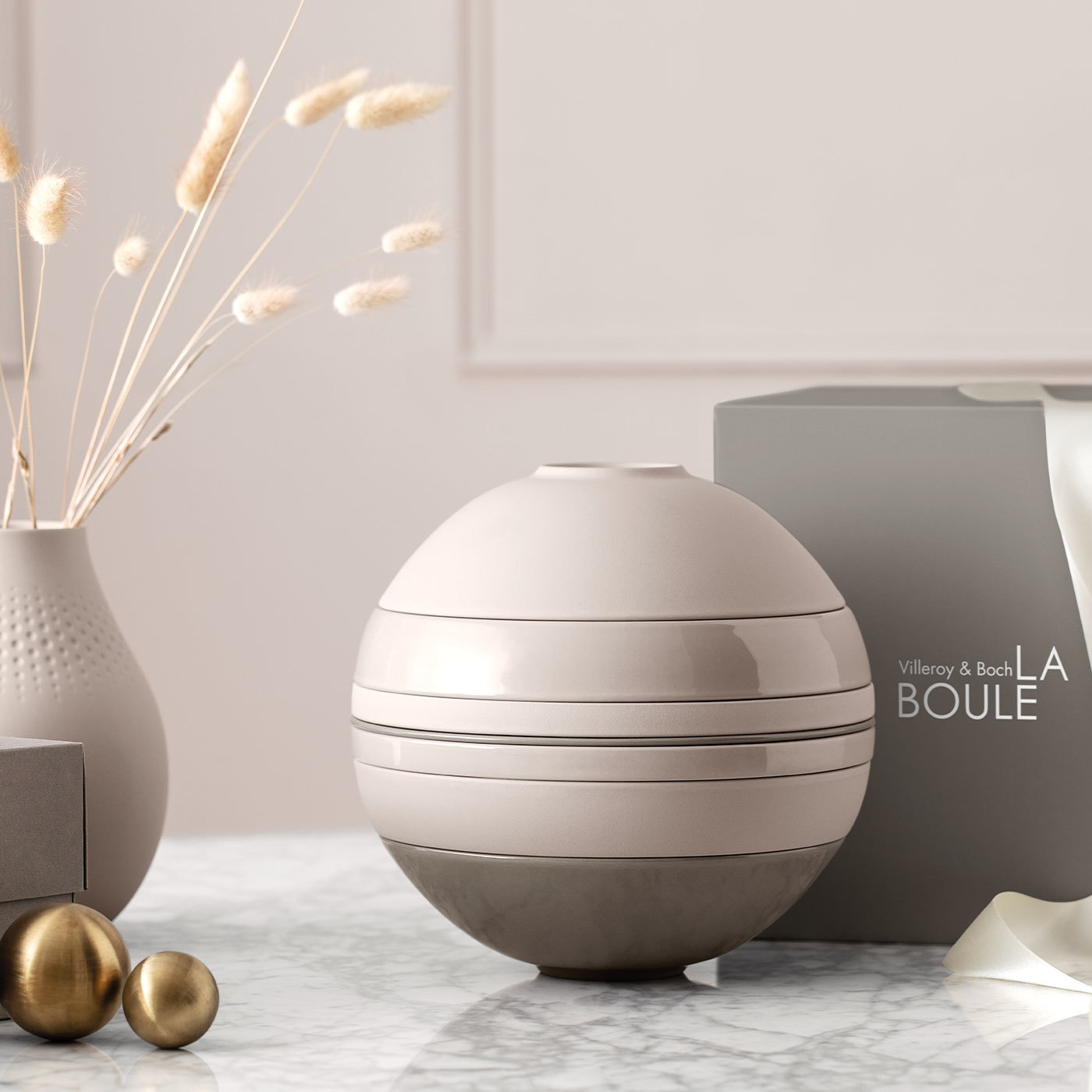 Набор посуды на 2 персоны La Boule Pure Beige Iconic, 7 предметов  Villeroy&Boch