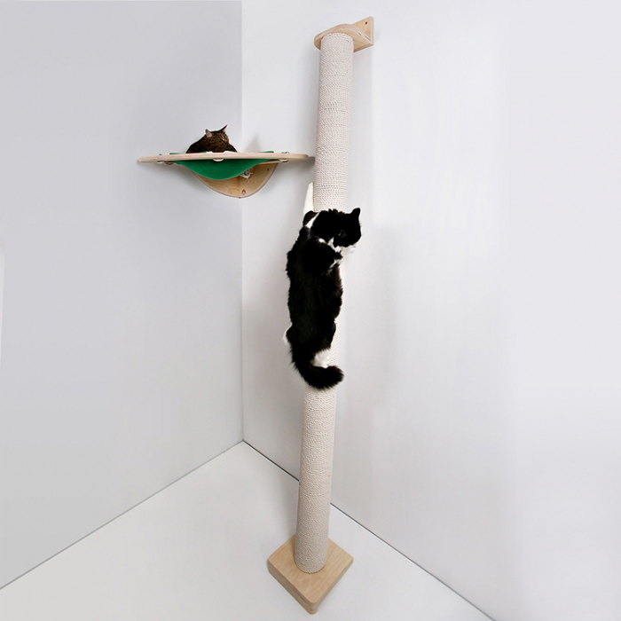 Комплекс для кошки с домиком, лежанками и гамаком угловой 189 см (арт. NPM18)
