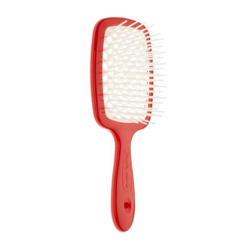 Janeke Superbrush - Гребінець для волосся біло-червоний на FreshBeauty.com.ua