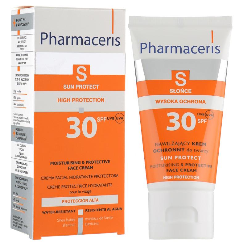 PHARMACERIS S Sun Protect Hydrating & Protective Face Cream SPF30 - Сонцезахисний зволожуючий крем для обличчя