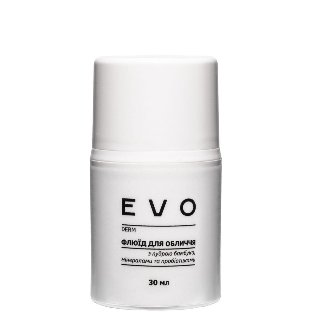EVO DERM Флюїд для обличчя з пудрою бамбуку, мінералами та пробіотиками