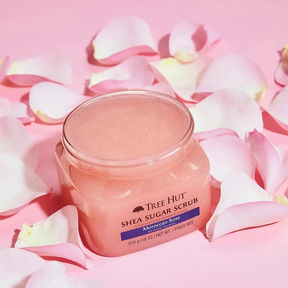 TREE HUT Moroccan Rose Sugar Scrub – Цукровий скраб для тіла з марокканською трояндою