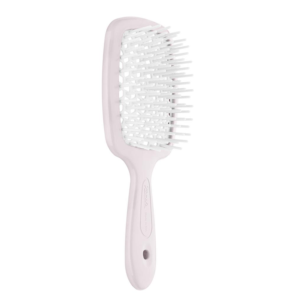 Janeke Superbrush Small Powder & White - Щітка для волосся Пудрова з білим
