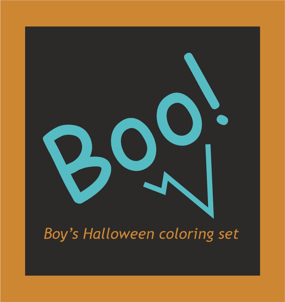 Boy's Halloween Coloring Set