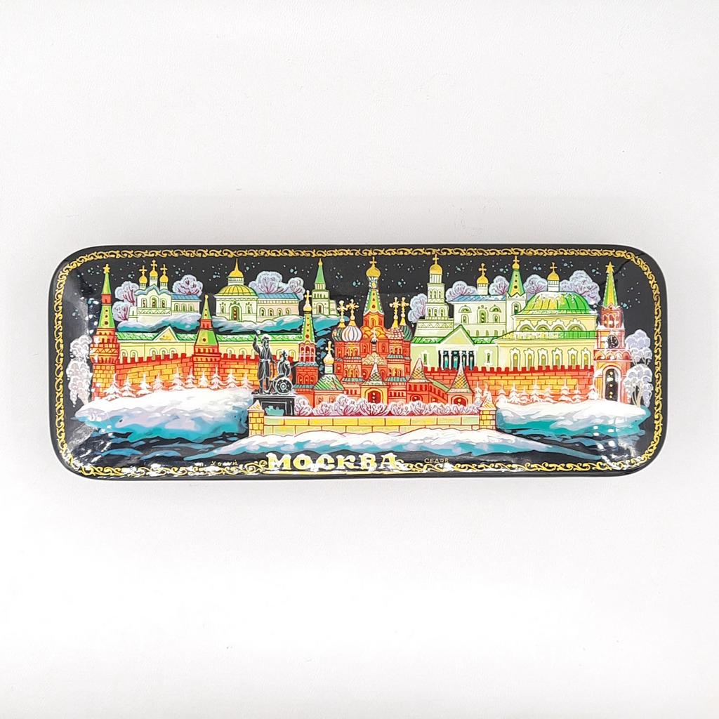 Шкатулка лаковая "Москва. Кремль". Холуй