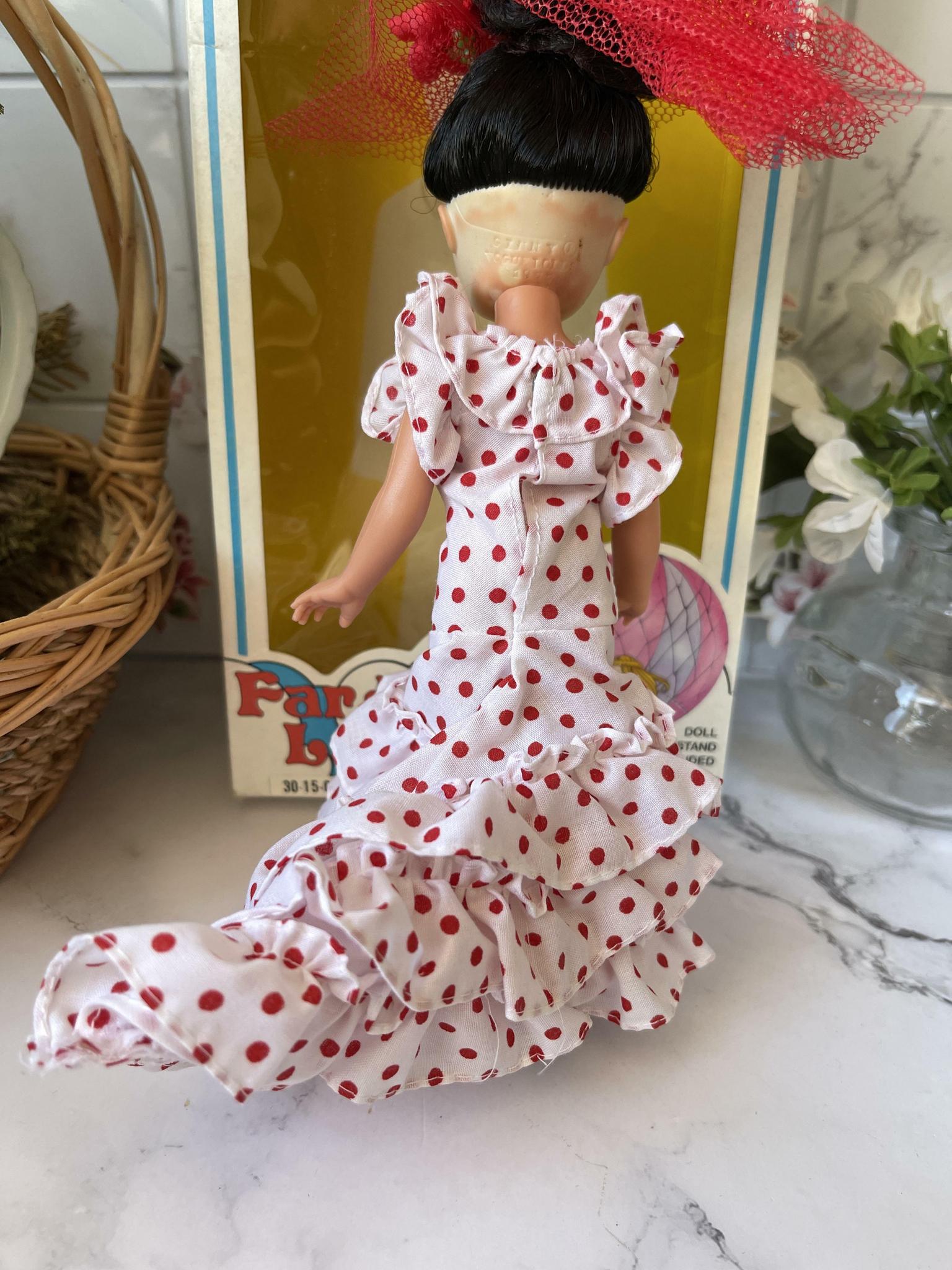 Очень редкая итальянская будуарная ЛЕНЧИ в испанском костюме 67 см - на сайте антикварных кукол.