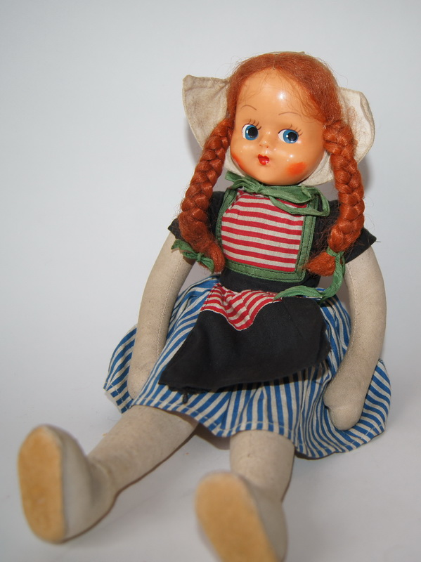 Старинная польская тканевая кукла, 35 см (2008646)