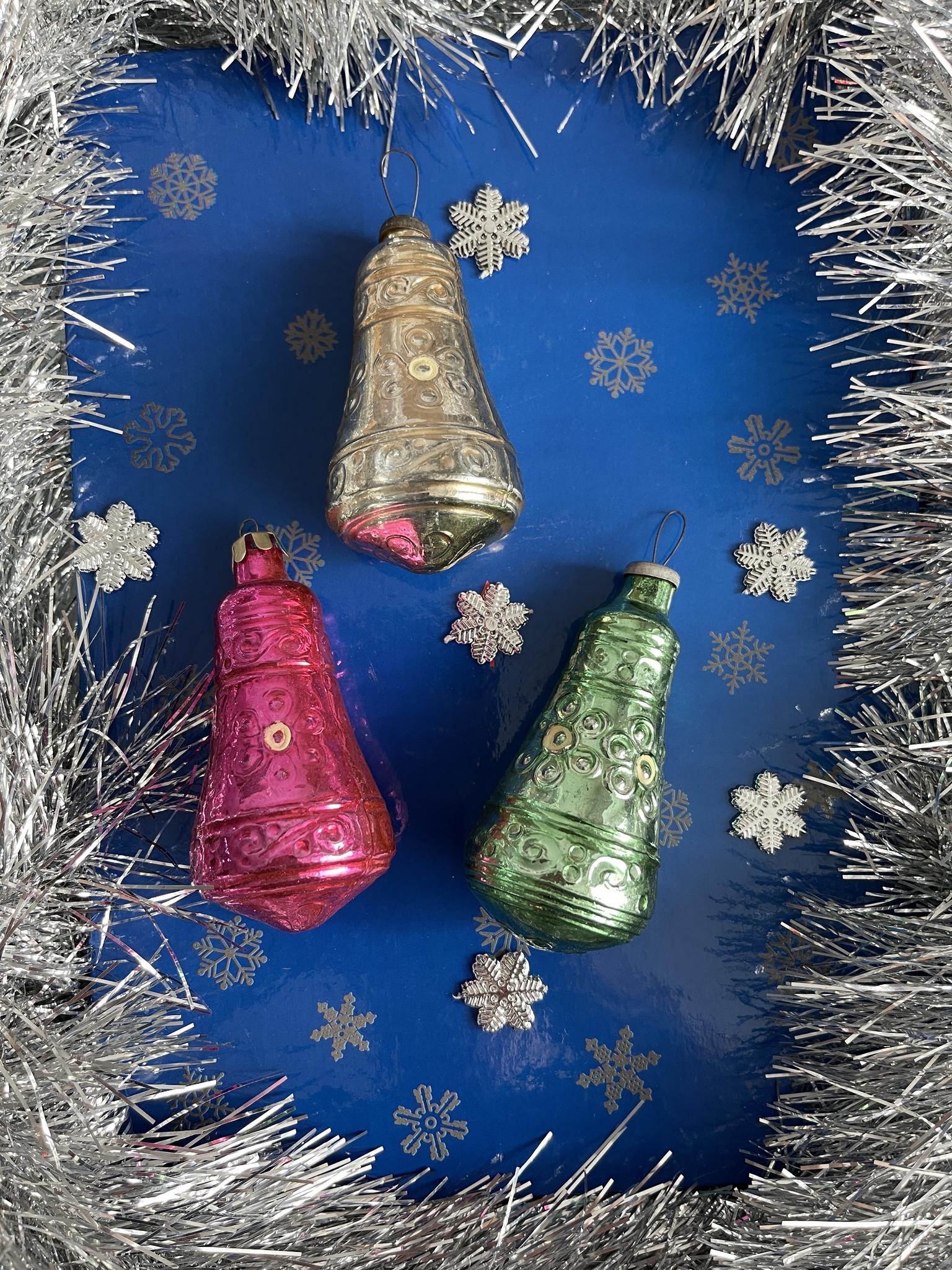 Елочные игрушки СССР советские елочные стеклянные игрушки