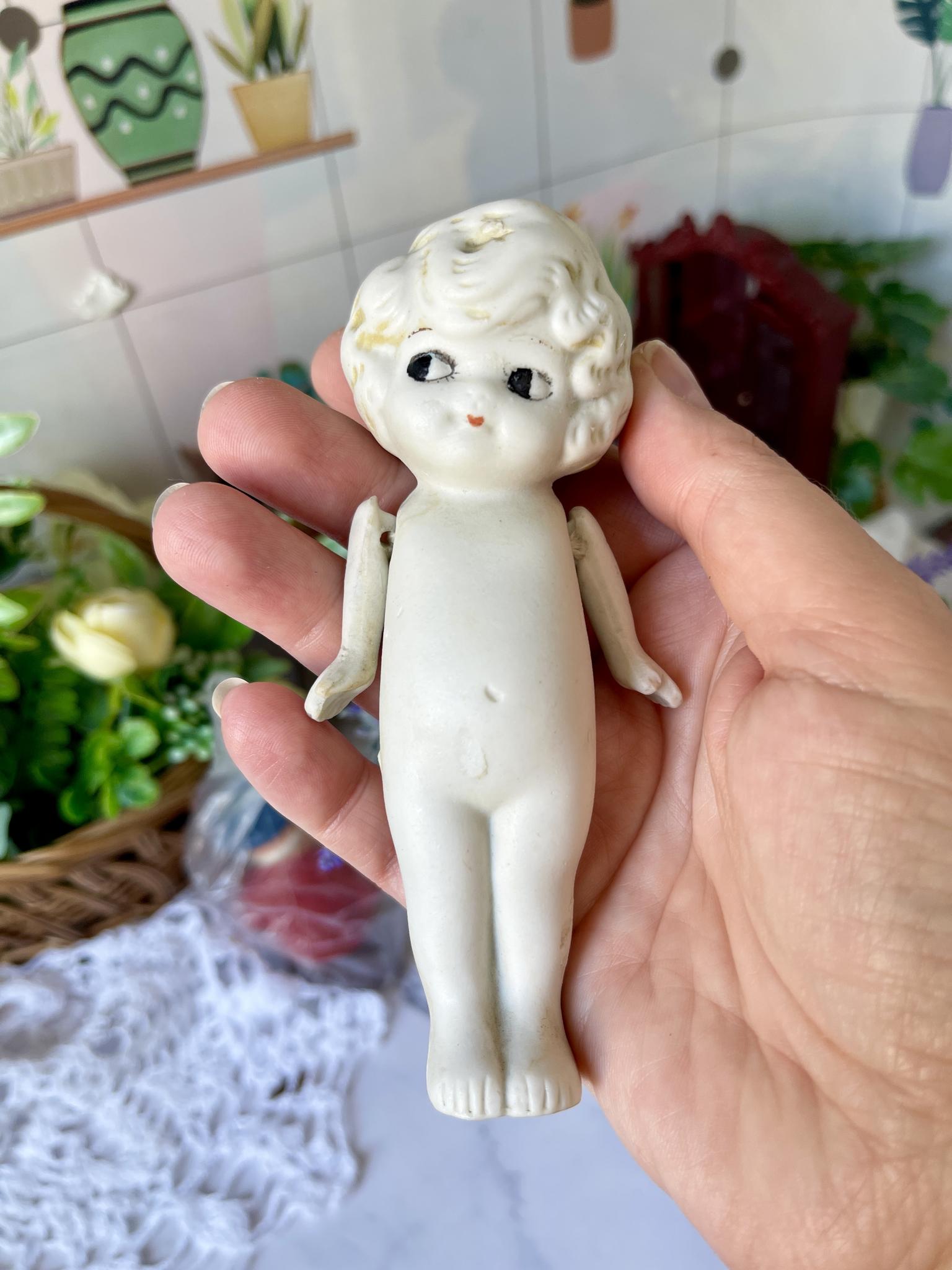 старинная куколка Большеглазка; Япония