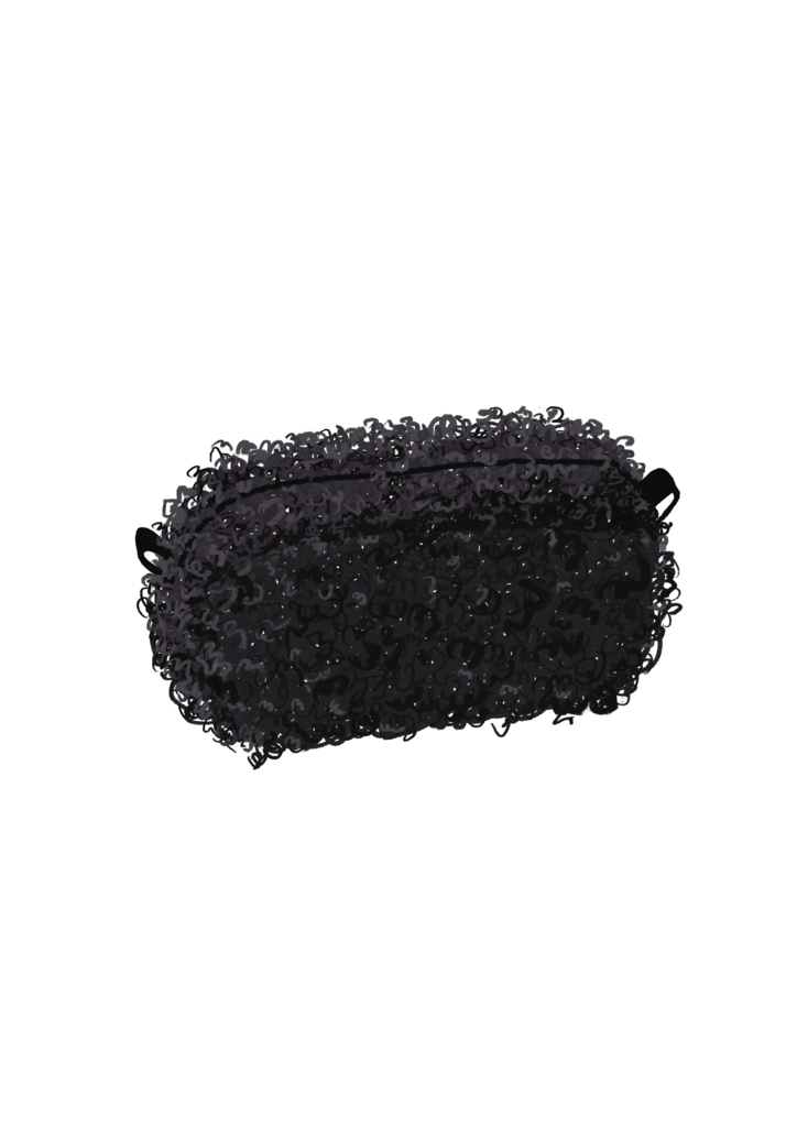Cosmetic Bag Fluffy Black PREORDER