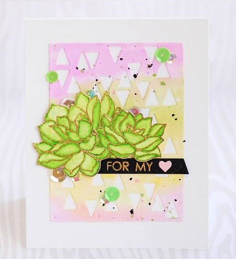 {FL123b} Stamp "Big succulent"