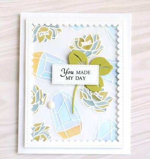 {N071} Stamp Set "Florarium with two-layer soil"