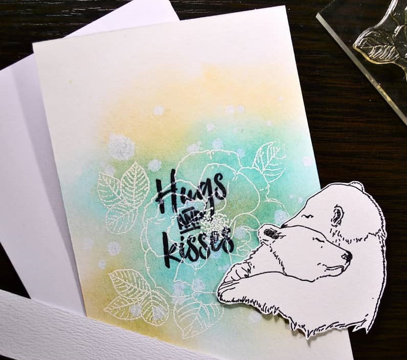 {TA185} Stamp  "Hugs and kisses"