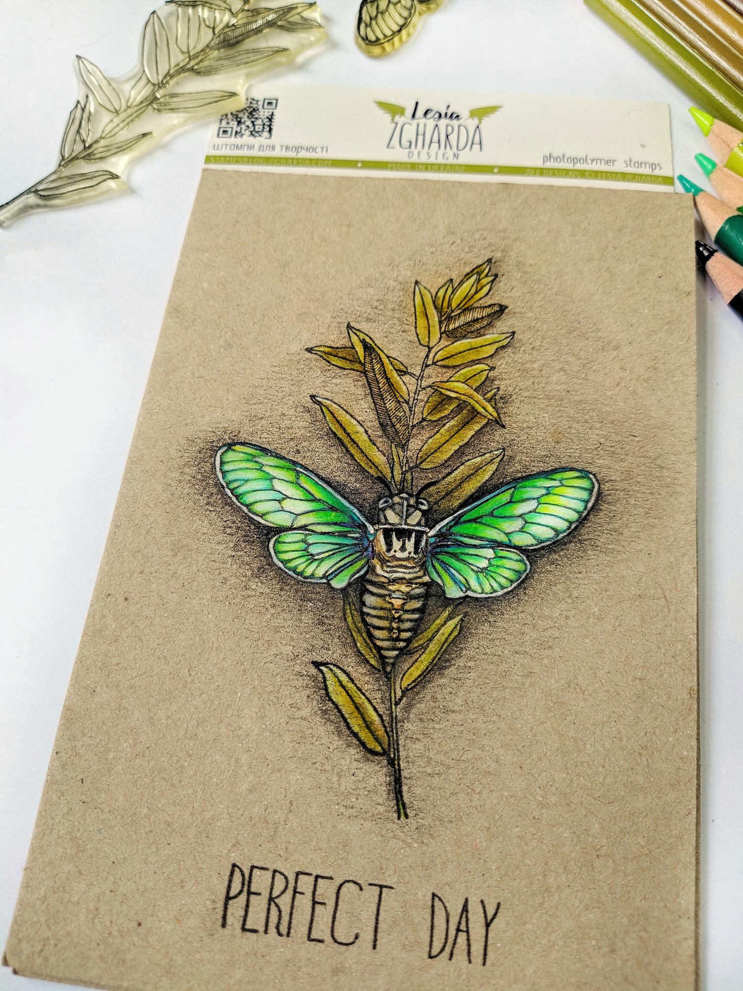 {FA128} Stamp  "Cicada (small)"