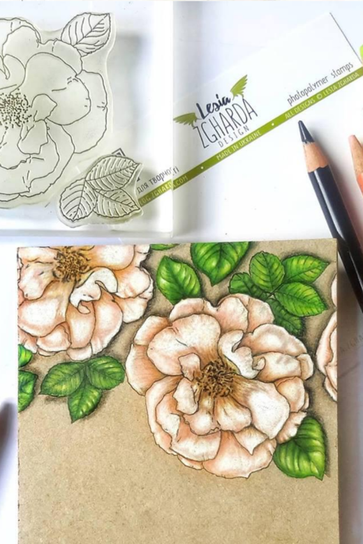 {FL241} Stamp Set  "Beautiful Rose"