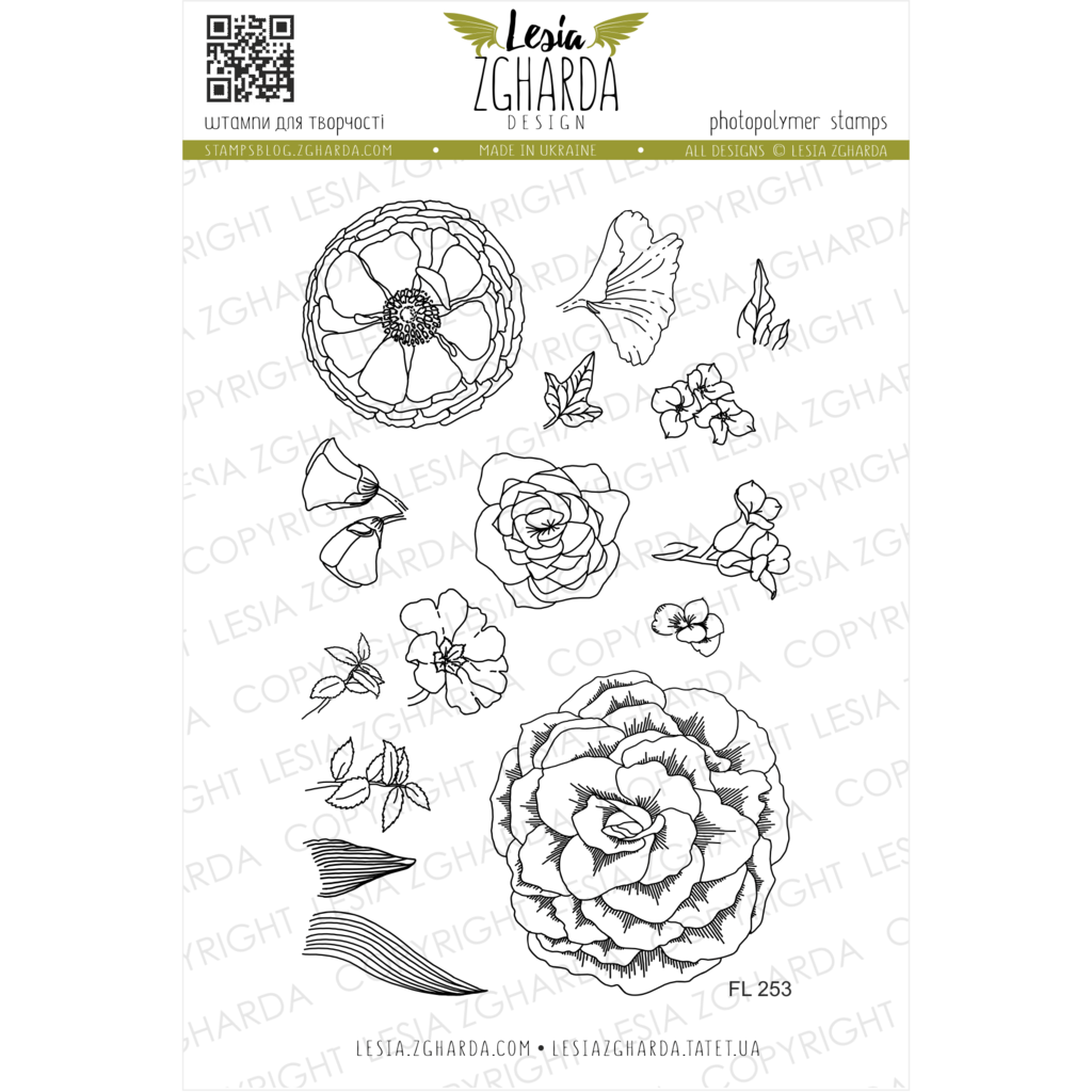 {FL253} Stamp Set "Flowers"