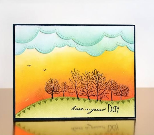 {FL132} Stamp "Winter trees"