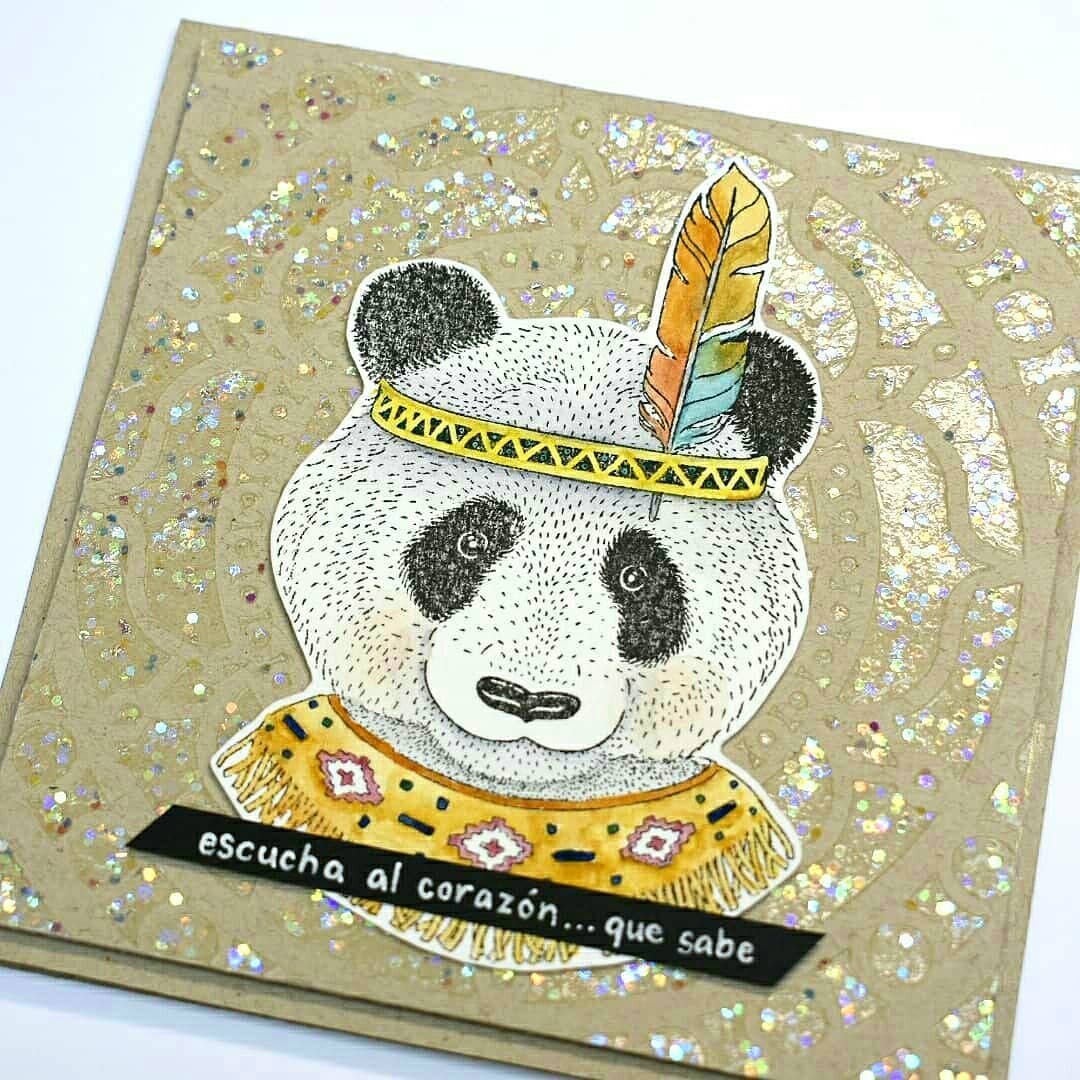 {FA134} Stamp "Panda-girl"