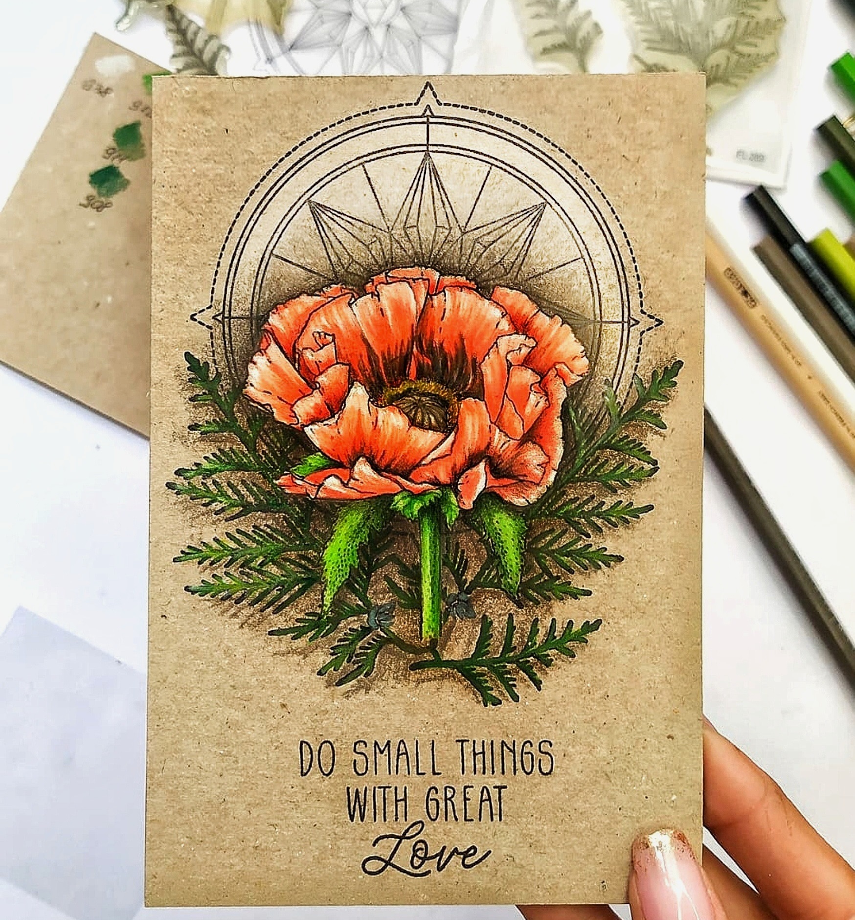 {FL254b} Stamp "Poppy flower (large)"