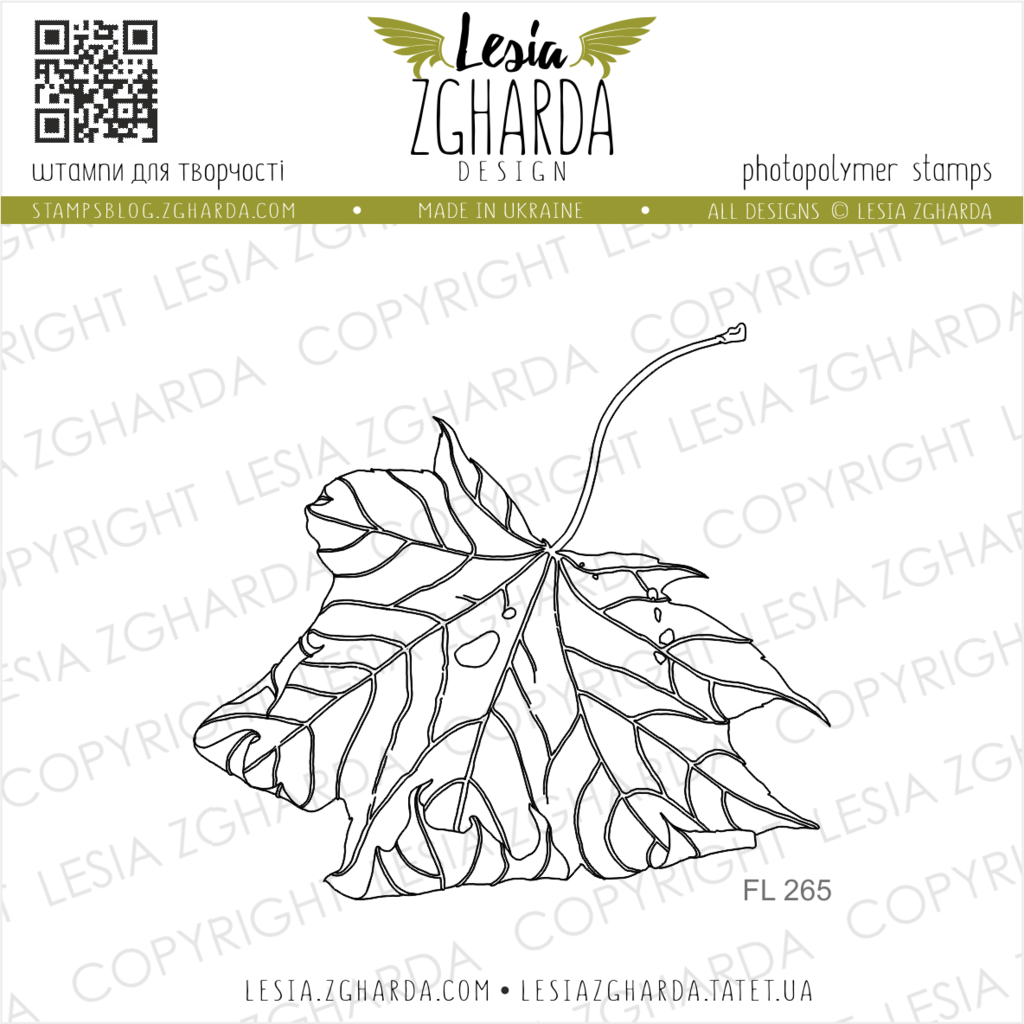 {FL265} Stamp "Fall leaf"