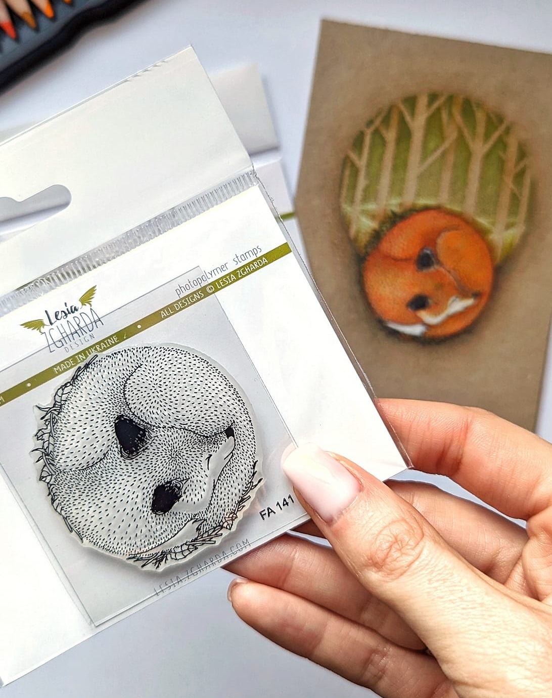 {FA141} Stamp "Sleeping fox"