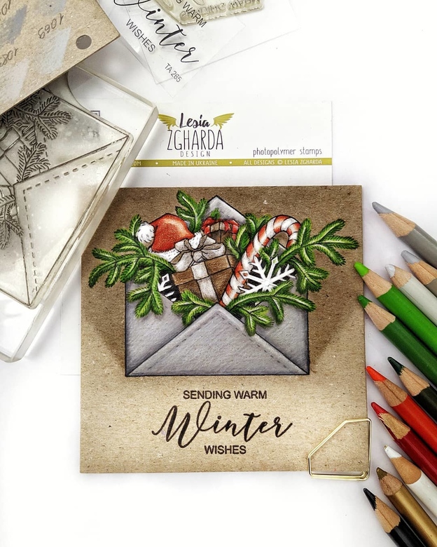 {TA265} Stamp "Sending warm winter wishes"