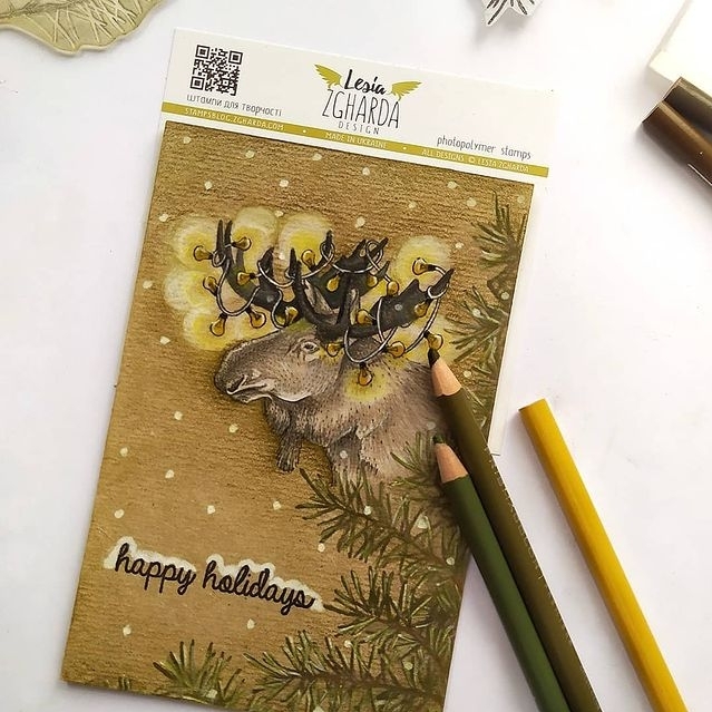 {SR242} Stamp "Christmas moose"