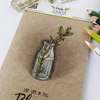 {FL314} Stamp "Spring branch in the jar"