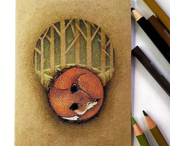 {FL319} Stamp "Background trees"