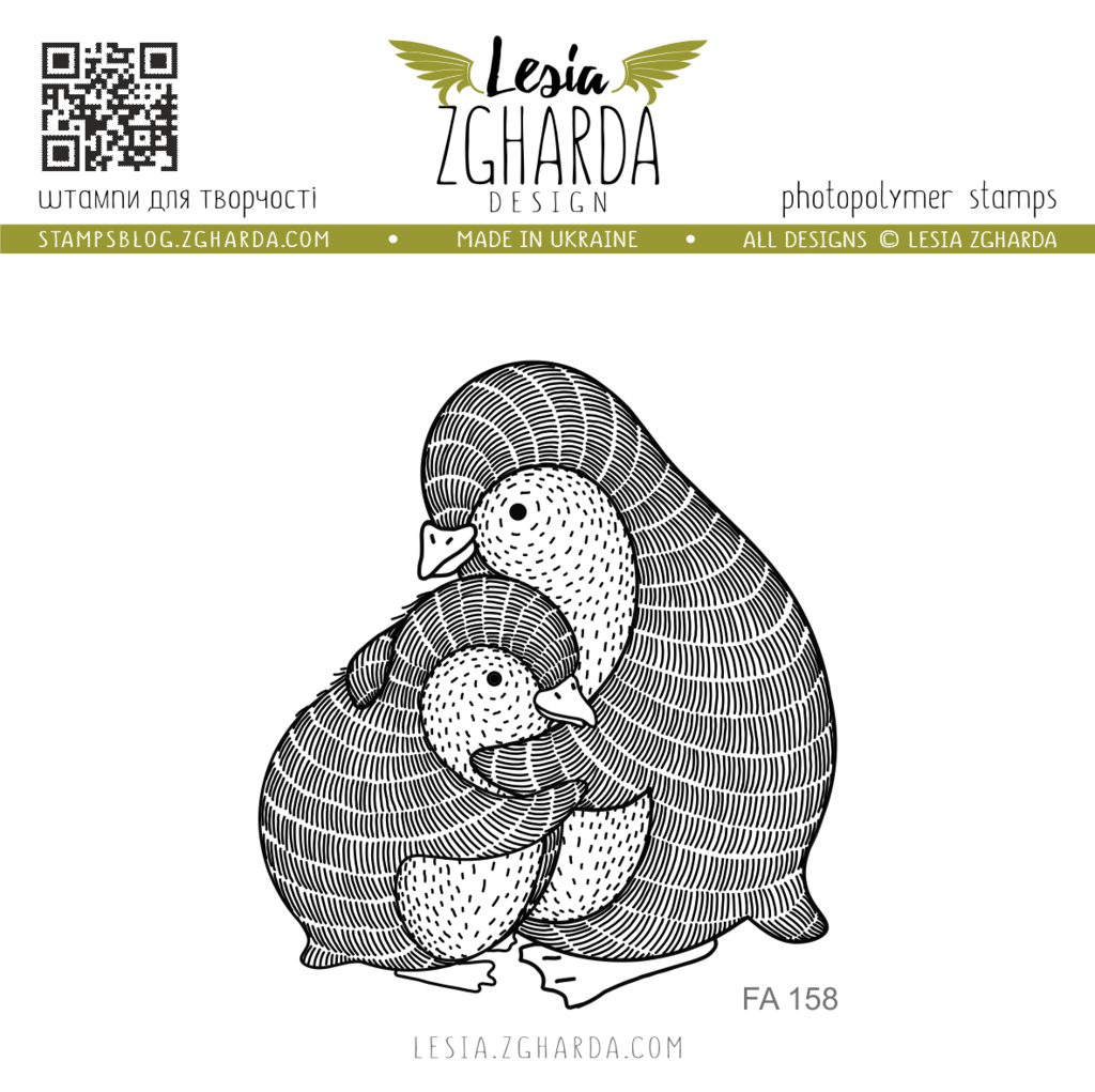 Image - Mama and baby penguins stamps by Lesia Zgharda clear stamps
