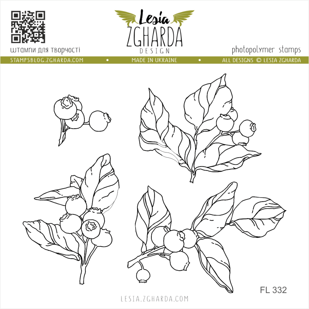 {FL332} Stamp Set "Blueberries"