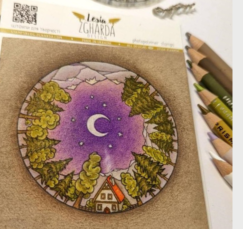 {P025} Stamp Set "Day/night in the mountains"