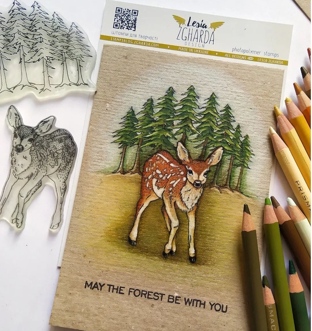 {FL342} Stamp Set "Forest trees with sentiment"