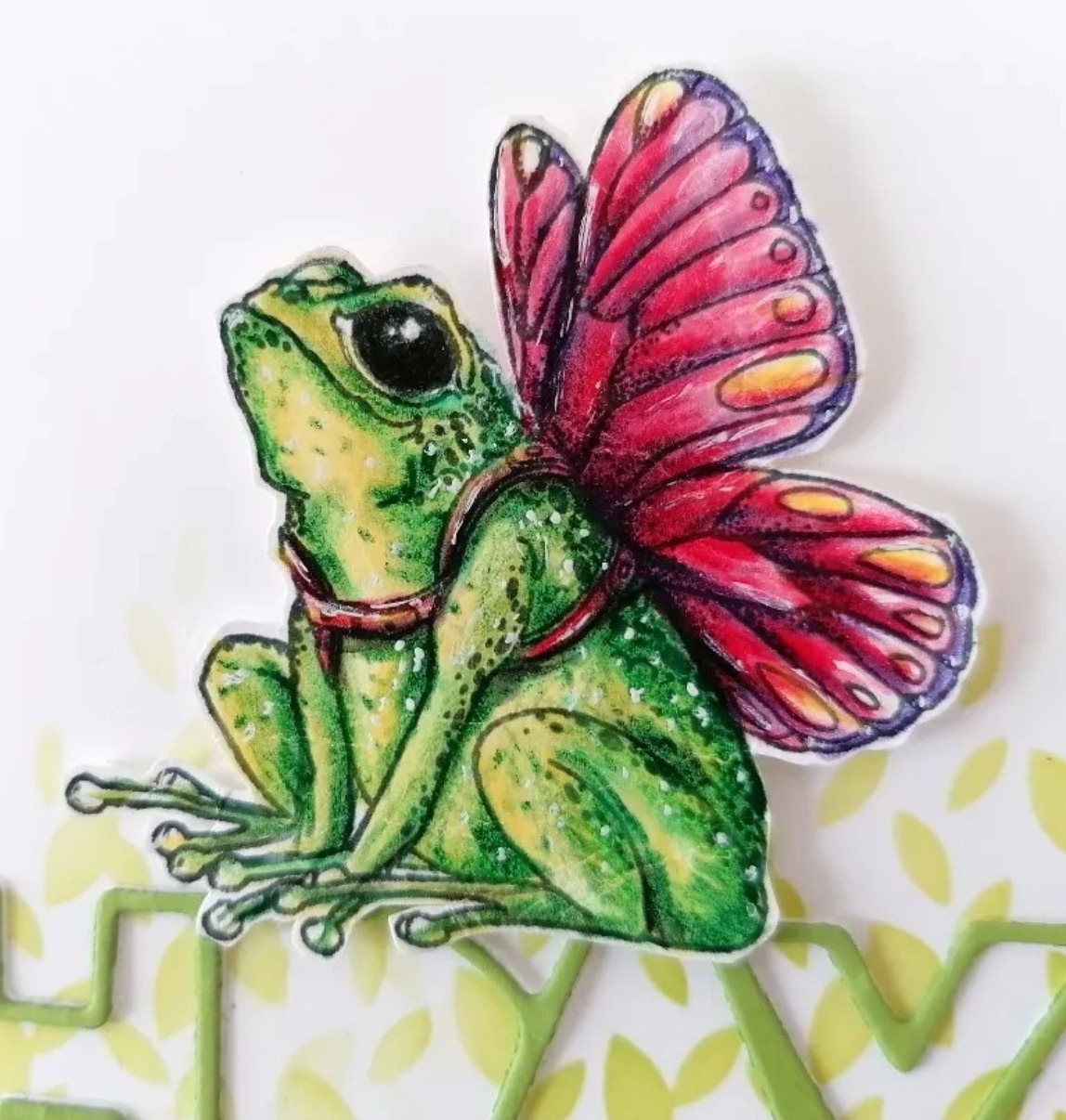{FA163} Stamp Set "Frog with wings"