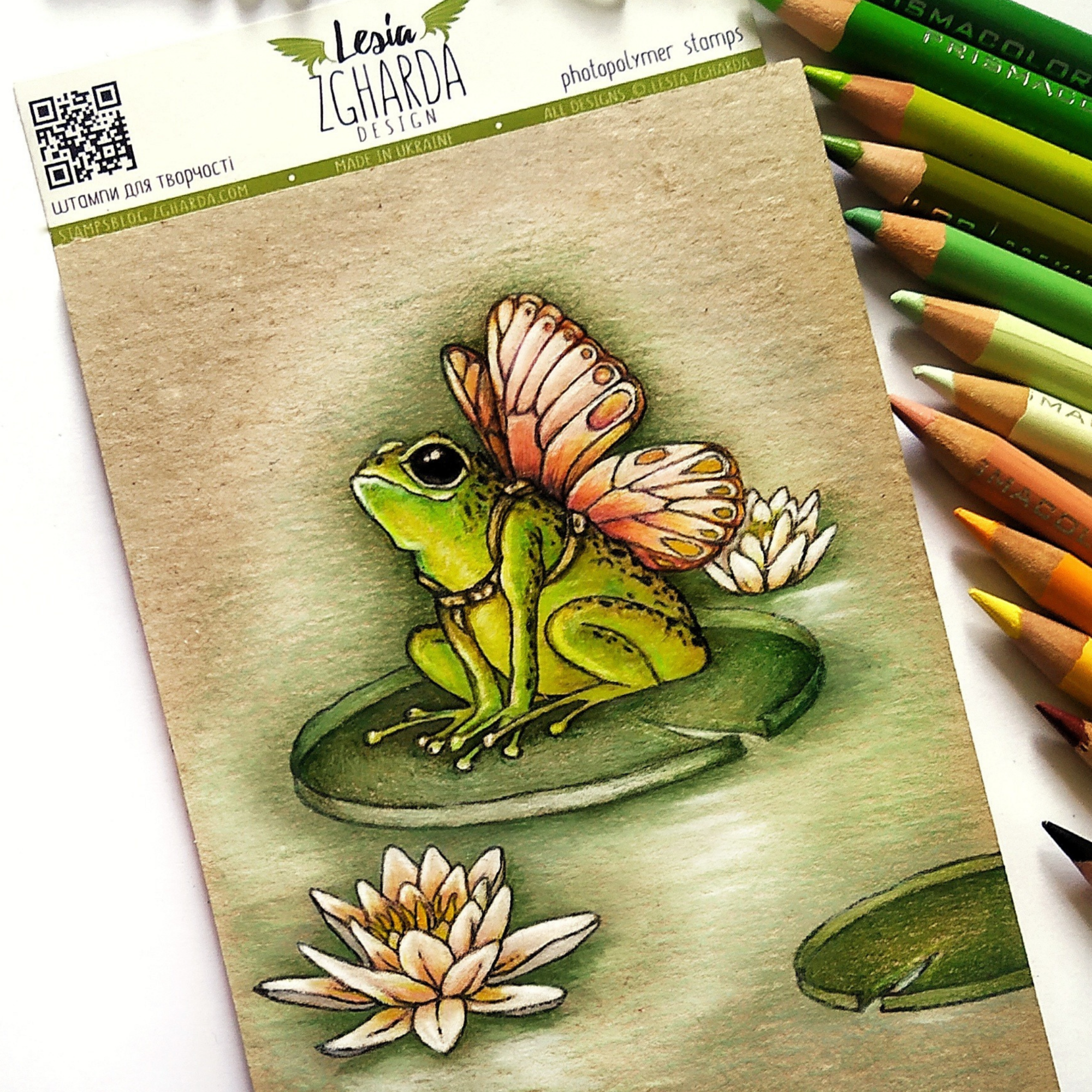 {FL345} Stamp Set "Water lily leaves and flowers"